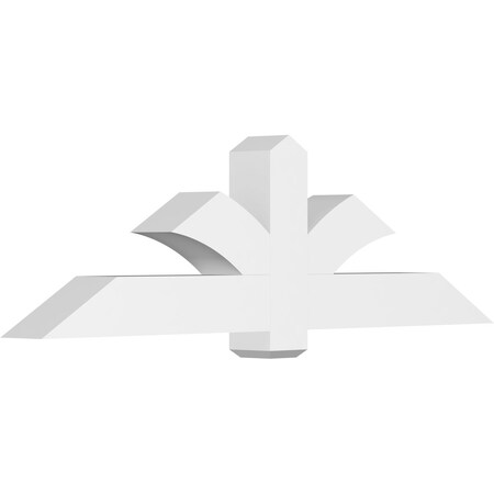 Ekena Millwork Redmond Architectural Grade PVC Gable Bracket, 72"W x 21"H x 6"D x 6"F, 7/12 Pitch GBP072X21X0606RED00